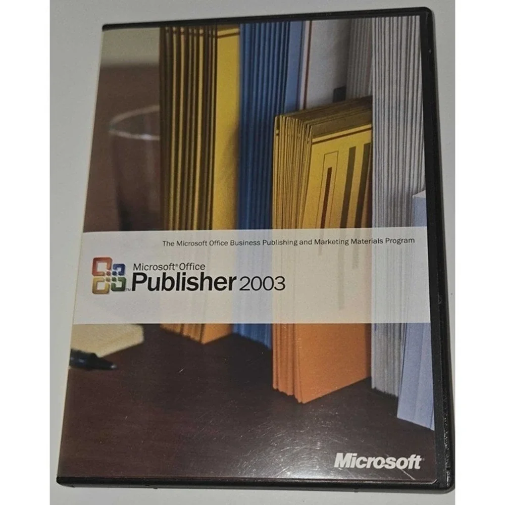 Microsoft Office Publisher 2003 Business Publishing Software CD-ROM Case